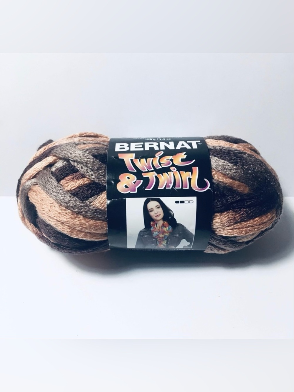 Bernat Twist & Twirl Yarn 161123 23012 Almond Fudge 100% Acrylic 3.5oz 33yds